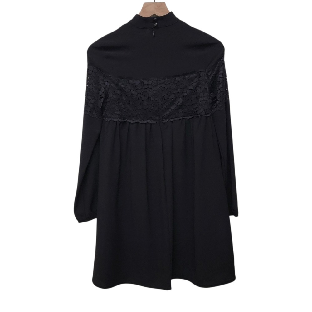 Mary & Mabel Black Lace Mini Dress XS Gothic Dark Academia Witchy Victorian New - Picture 3 of 9
